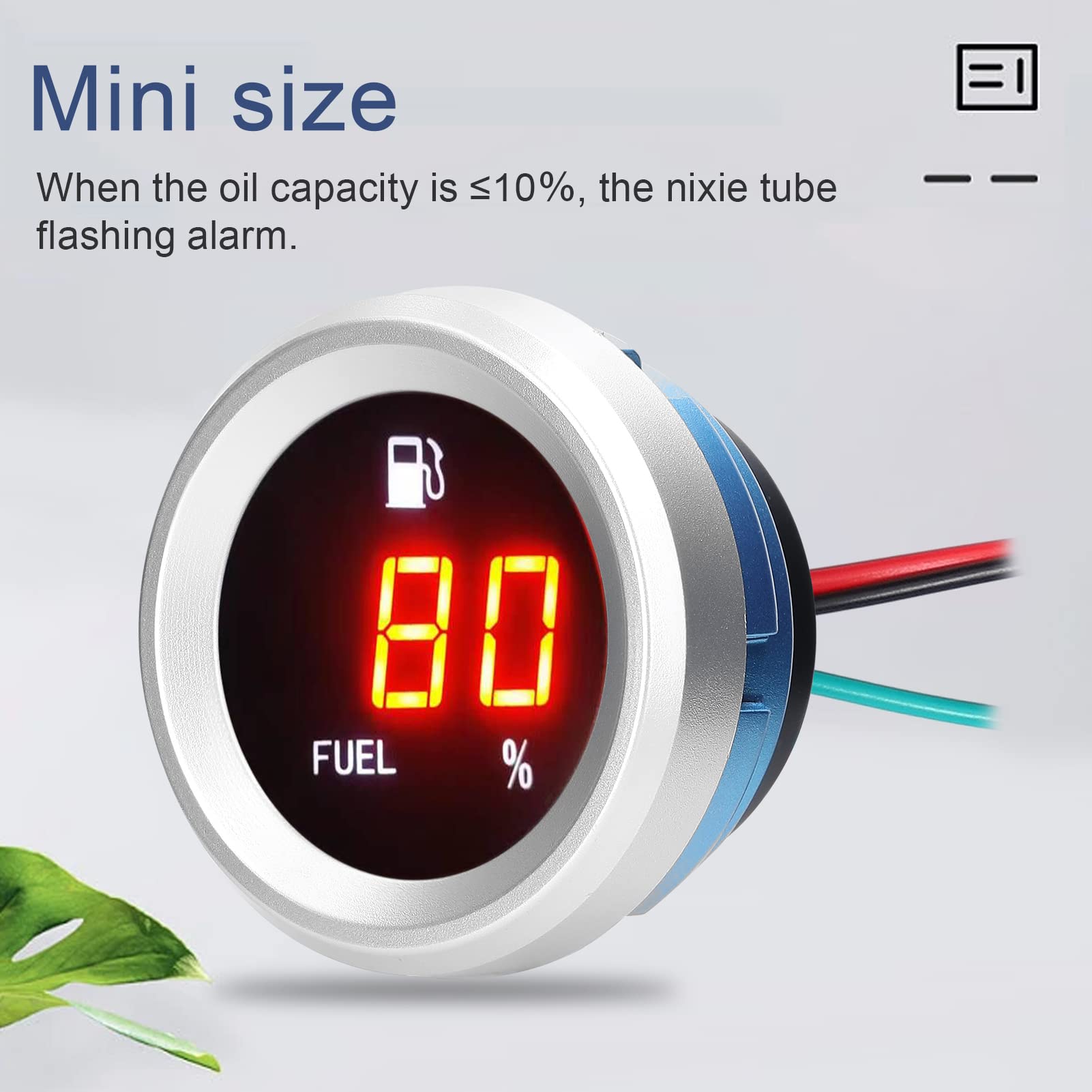 Amazon.co.jp: Duangu 燃料計,点滅アラーム付きデジタル燃料レベル